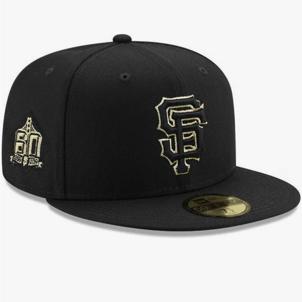 San Francisco Giants Black Gold 60th Anniversary SP 59Fifty Fitted 7-3/4